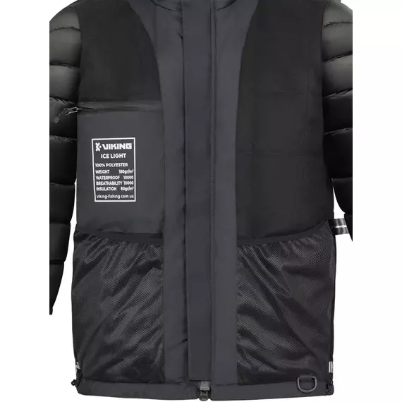 Куртка Viking Fishing Ice Light XXL 80g 10K к:black/khaki, Размер: XXL, фото , изображение 6